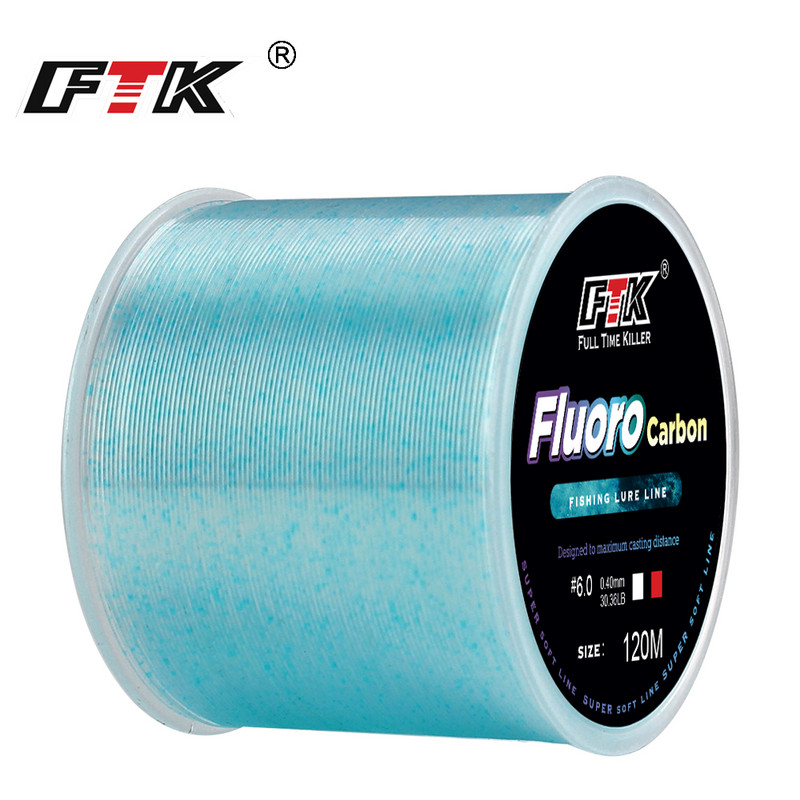 FTK 120m ülitugev Lnvisib kalaõnge täppkarpkala fluorosüsiniku õngenöör 3D monofilament 4.13LB-34.3LB kalapüügi tarvikud