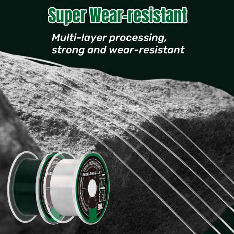 Japonija TORAY monofilamentinis nailoninis žūklės valas 200M itin stiprios fluorokarboninės dangos pagrindinis valas Nematomas greitai skęstančių karpių žvejybai