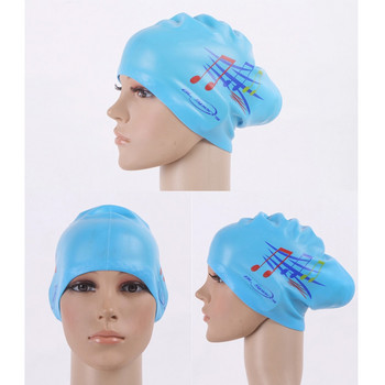 Γυναικεία σκουφάκια κολύμβησης σιλικόνης Super Large μακριά μαλλιά για κορίτσια Αδιάβροχο μεγάλου μεγέθους καπέλο κολύμβησης για Lady Diving Ear Cup Protect