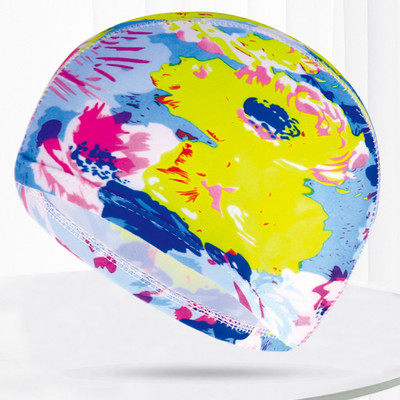 Mitmevärvilised mustrid Mehed Naiste Kangas Ujumismüts Unisex Täiskasvanutele Bassein Sukeldumine Veesport Elastsed ujumismütsid Müts Turban