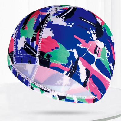 Mitmevärvilised mustrid Mehed Naiste Kangas Ujumismüts Unisex Täiskasvanutele Bassein Sukeldumine Veesport Elastsed ujumismütsid Müts Turban