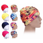 1 buc șapcă de înot imprimată cu flori de modă, păr lung, sport, piscină, pălărie de baie, turban elastic din nailon, accesoriu sportiv pentru bărbați, femei