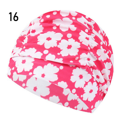 1 buc șapcă de înot imprimată cu flori de modă, păr lung, sport, piscină, pălărie de baie, turban elastic din nailon, accesoriu sportiv pentru bărbați, femei