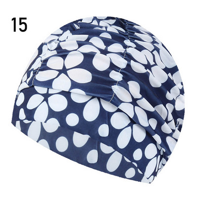 1 buc șapcă de înot imprimată cu flori de modă, păr lung, sport, piscină, pălărie de baie, turban elastic din nailon, accesoriu sportiv pentru bărbați, femei