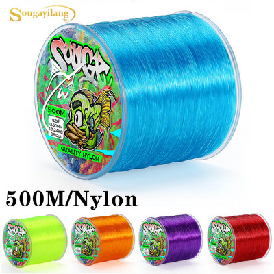 Sougayilang 500m Nailon Linie de pescuit Monofilament 0.14mm-0.50mm Articole de pescuit Material superior Linie de turnare netedă