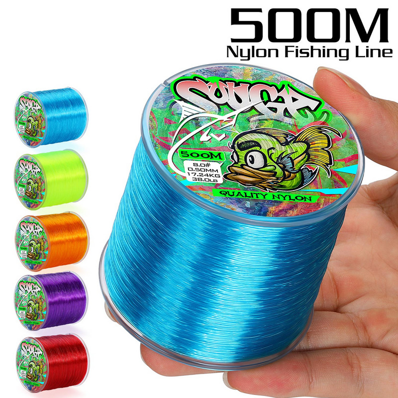 Sougayilang 500m Nylon Fishing Line Monofilament 0,14mm-0,50mm Fishing Tackle Superior Material Smooth Casting Line