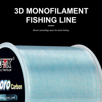 FTK 120m Fish Line Fluorocarbon Coating 3D Monofilament Invisible Blonic Spot Εξαιρετικά ισχυρή μαλακή γραμμή νάιλον ανθεκτική στη φθορά