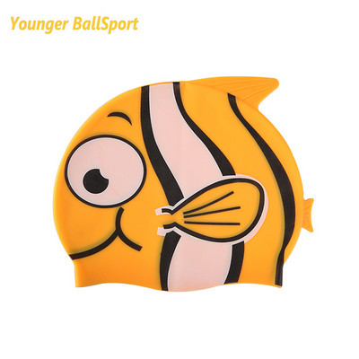 2022 șapcă de înot cu desene animate rechin pentru copii din silicon pentru copii pălărie pentru piscină, impermeabilă, protejează urechile, echipament de înot pentru băieți și fete