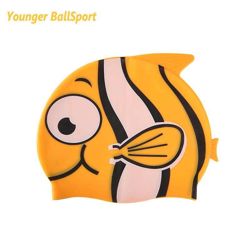2022 șapcă de înot cu desene animate rechin pentru copii din silicon pentru copii pălărie pentru piscină, impermeabilă, protejează urechile, echipament de înot pentru băieți și fete