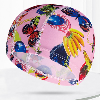 Mitmevärvilised prindid Meeste Naiste Kangast Ujumismüts Ujumisbassein Veesport Suplus Elastne Nailonist Mütsid Müts Turban täiskasvanutele Unisex