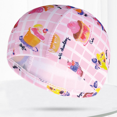 Mitmevärvilised prindid Meeste Naiste Kangast Ujumismüts Ujumisbassein Veesport Suplus Elastne Nailonist Mütsid Müts Turban täiskasvanutele Unisex