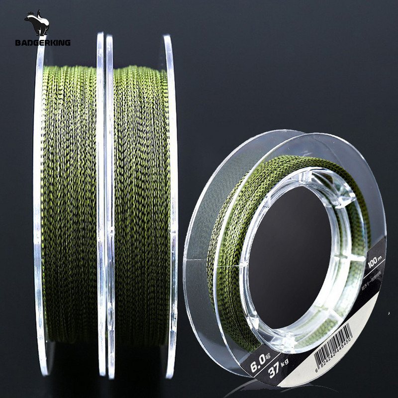 100 m PE põimitud õngenöör Kamuflaaž multifilament nöör punutud nöör nähtamatu veealune 4 nööriga õngenöör
