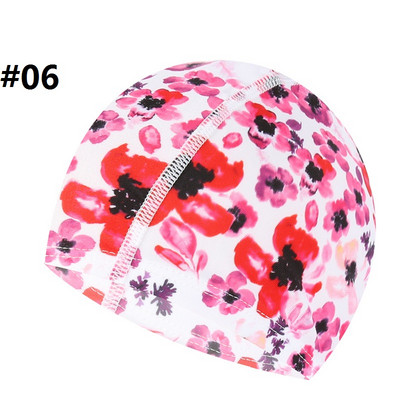 2021 cu imprimeuri multiplă șapcă de înot din țesătură piscină protejează părul lung urechi pălărie înot pălării de baie șepci din nailon pentru femei bărbați adulți
