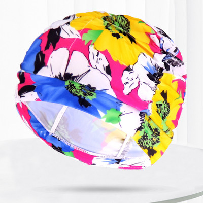 Γυναικείο σκουφάκι κολύμβησης Unisex για κορίτσι με μακριά μαλλιά Καπέλα κολύμβησης Καπέλο Stretch Drape Πισίνα Αθλητικό ελαστικό νάιλον τουρμπάνι για γυναίκες