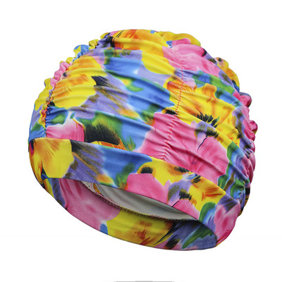 Γυναικείο σκουφάκι κολύμβησης Unisex για κορίτσι με μακριά μαλλιά Καπέλα κολύμβησης Καπέλο Stretch Drape Πισίνα Αθλητικό ελαστικό νάιλον τουρμπάνι για γυναίκες