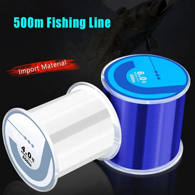 HOT 500m Nailon Linie de pescuit Super puternică 2LB - 40LB 5 culori Japonia Monofilament Linie principală Accesorii pentru linie de pescuit