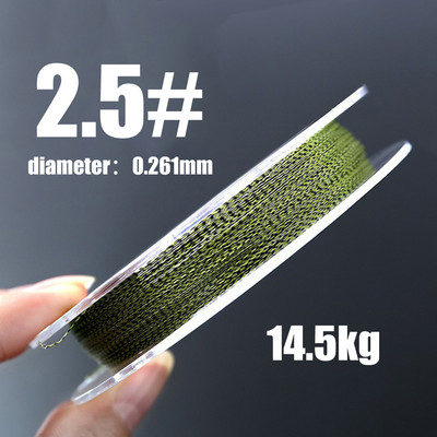 100m 4 kiuduga PE põimitud õngenöör multifilament nöör punutud nöör nähtamatu veealune Camouflage 4 nööriga õngenöör