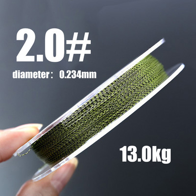 100m 4 kiuduga PE põimitud õngenöör multifilament nöör punutud nöör nähtamatu veealune Camouflage 4 nööriga õngenöör