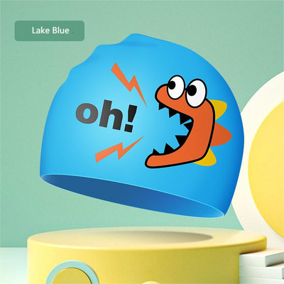 2023. aasta laste silikoonist ujumismüts poistele ja tüdrukutele, veekindel pikkade juustega kõrvaklapp, armas multifilmi ujumismüts