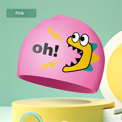 2023. aasta laste silikoonist ujumismüts poistele ja tüdrukutele, veekindel pikkade juustega kõrvaklapp, armas multifilmi ujumismüts