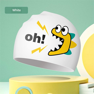 2023. aasta laste silikoonist ujumismüts poistele ja tüdrukutele, veekindel pikkade juustega kõrvaklapp, armas multifilmi ujumismüts