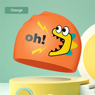 2023. aasta laste silikoonist ujumismüts poistele ja tüdrukutele, veekindel pikkade juustega kõrvaklapp, armas multifilmi ujumismüts