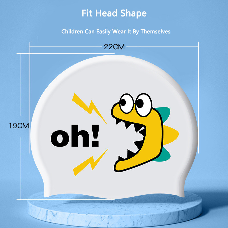2023. aasta laste silikoonist ujumismüts poistele ja tüdrukutele, veekindel pikkade juustega kõrvaklapp, armas multifilmi ujumismüts