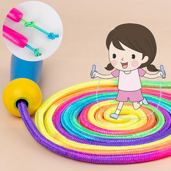 Χρήσιμο σχοινάκι γυμναστικής Απώλεια βάρους Rainbow ριγέ εκτύπωση Σχοινάκι άλματος παιδιών σχοινάκι