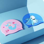 Laste ujumismüts Silikoonist ujumismütsid Multifilmid ujumismütsid Ergonoomilised ujumismütsid Elastsed bassein lastele Tüdrukud poisid Noored