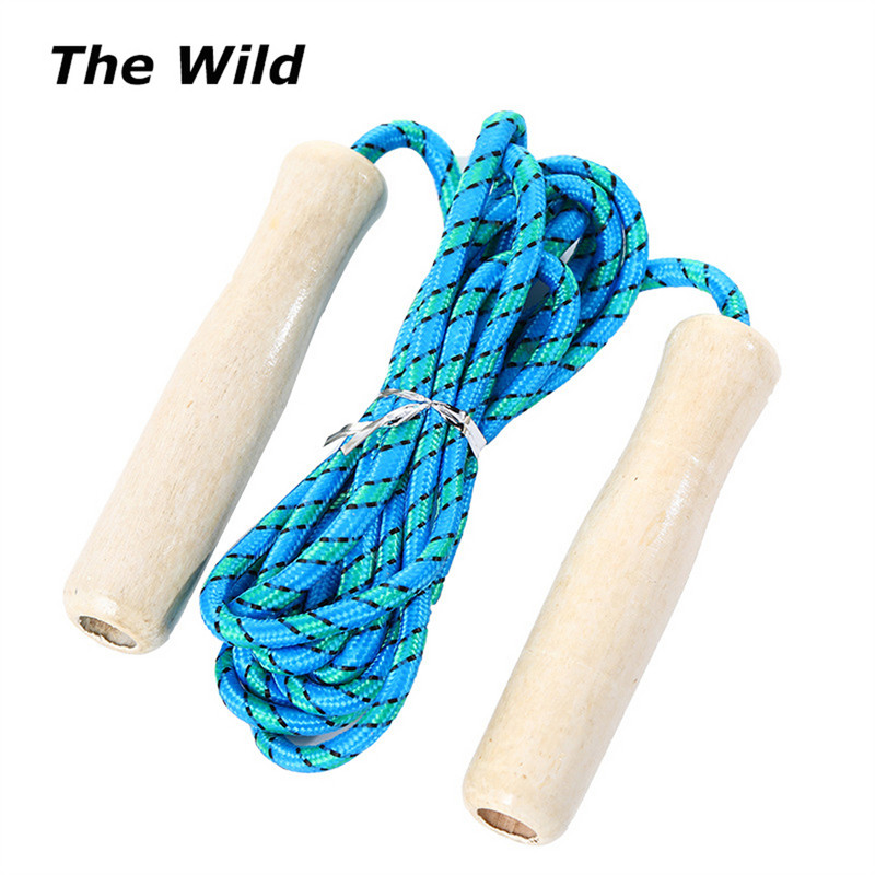 Μασίφ ξύλινη λαβή Jump Rope Fitness Ενηλίκων Καύση λίπους Sports Jump Rope Αντιολισθητικό αντι-μπλεγμένο σχοινί Φορητός εξοπλισμός γυμναστικής