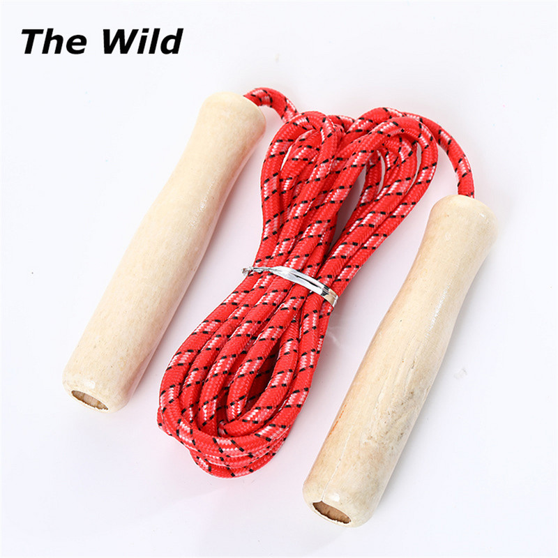Μασίφ ξύλινη λαβή Jump Rope Fitness Ενηλίκων Καύση λίπους Sports Jump Rope Αντιολισθητικό αντι-μπλεγμένο σχοινί Φορητός εξοπλισμός γυμναστικής