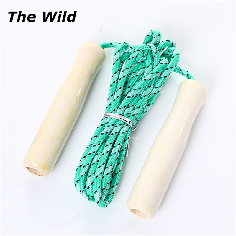 Μασίφ ξύλινη λαβή Jump Rope Fitness Ενηλίκων Καύση λίπους Sports Jump Rope Αντιολισθητικό αντι-μπλεγμένο σχοινί Φορητός εξοπλισμός γυμναστικής