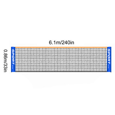 3.1/4.1/5.1/6.1m Επαγγελματικό δίχτυ μπάντμιντον Εσωτερικού εξωτερικού αθλητισμού βόλεϊ Τένις Τετράγωνα δίχτυα Αθλητικό δίχτυ προπόνησης