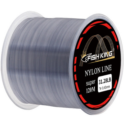 FISH KING 120M ülitugev monofilament õngenöör Jaapani 0,14-0,60 mm 4,13-34,32LB nailonist nöör karpkalapüügi tarvikutele