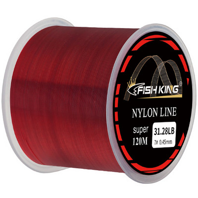 FISH KING 120M ülitugev monofilament õngenöör Jaapani 0,14-0,60 mm 4,13-34,32LB nailonist nöör karpkalapüügi tarvikutele