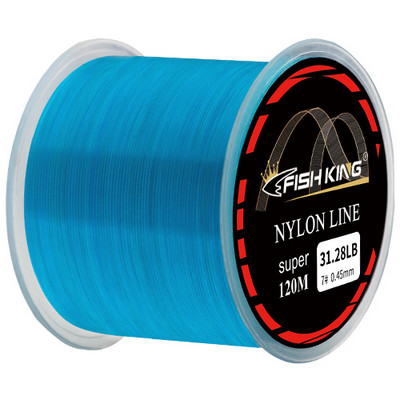 FISH KING 120M ülitugev monofilament õngenöör Jaapani 0,14-0,60 mm 4,13-34,32LB nailonist nöör karpkalapüügi tarvikutele