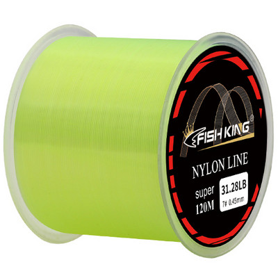 FISH KING 120M ülitugev monofilament õngenöör Jaapani 0,14-0,60 mm 4,13-34,32LB nailonist nöör karpkalapüügi tarvikutele