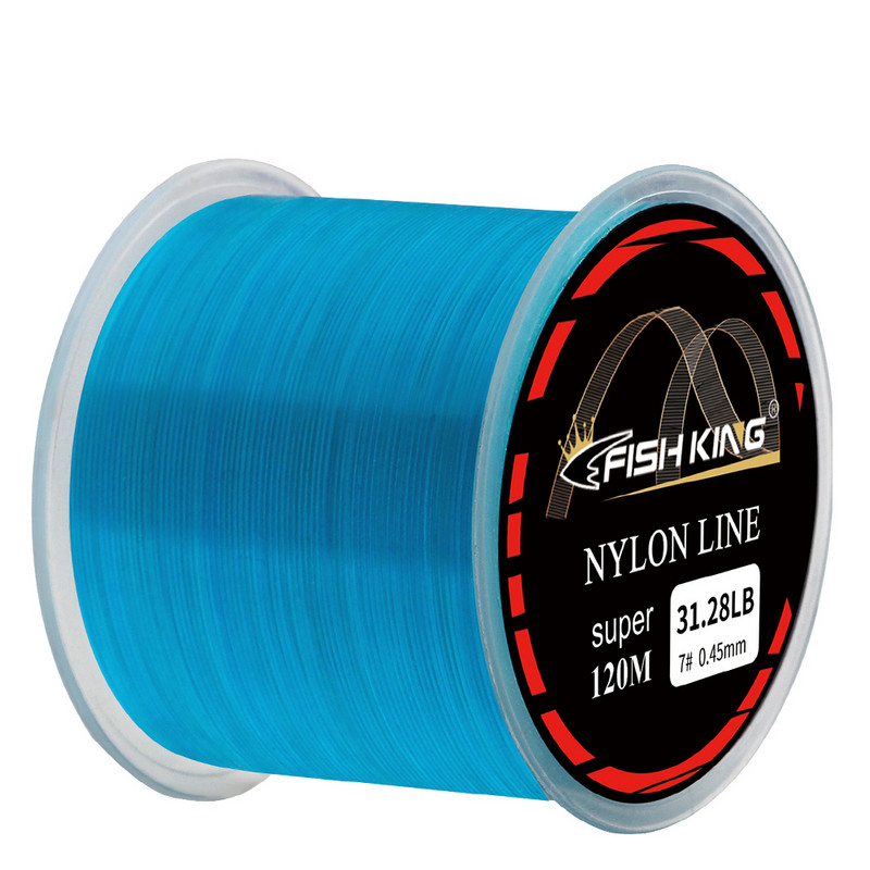 FISH KING 120M ülitugev monofilament õngenöör Jaapani 0,14-0,60 mm 4,13-34,32LB nailonist nöör karpkalapüügi tarvikutele