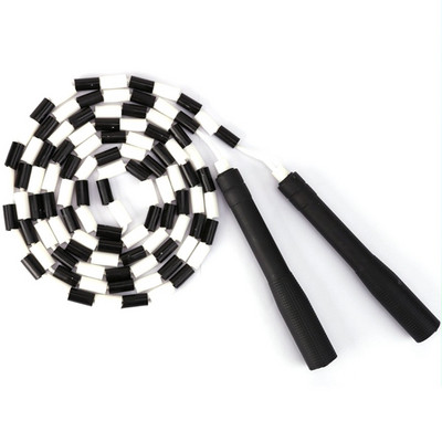 Coarda de săritură moale cu margele Mâner anti-alunecare Reglabil fără încurcături Coarda de sărit de fitness segmentată Menține-te în formă Antrenament Joc