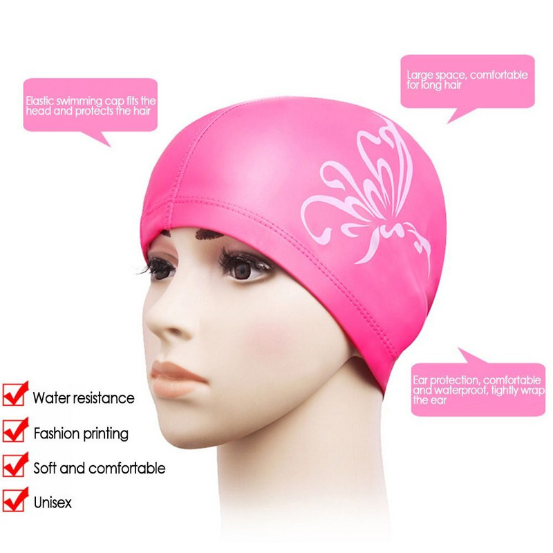Uued meeste naiste elastsed nailonist ujumismütsid Kõrvakaitsed, pikkade juustega ujumismütsid, basseini kuum müük Üliõhukesed ujumismütsid Spordirõivad