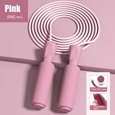 Coarda de sărit Fitness Coarda de sărit ardătoare de grăsimi lungime 2,8 m Coarda de sărit cu mâner antiderapant pentru copii adulți