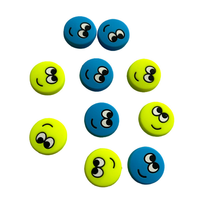 10 TK 2024 UUS Funny Faces tennisereketi amortisaator, mis vähendab tennisereketi vibratsiooni summutajaid