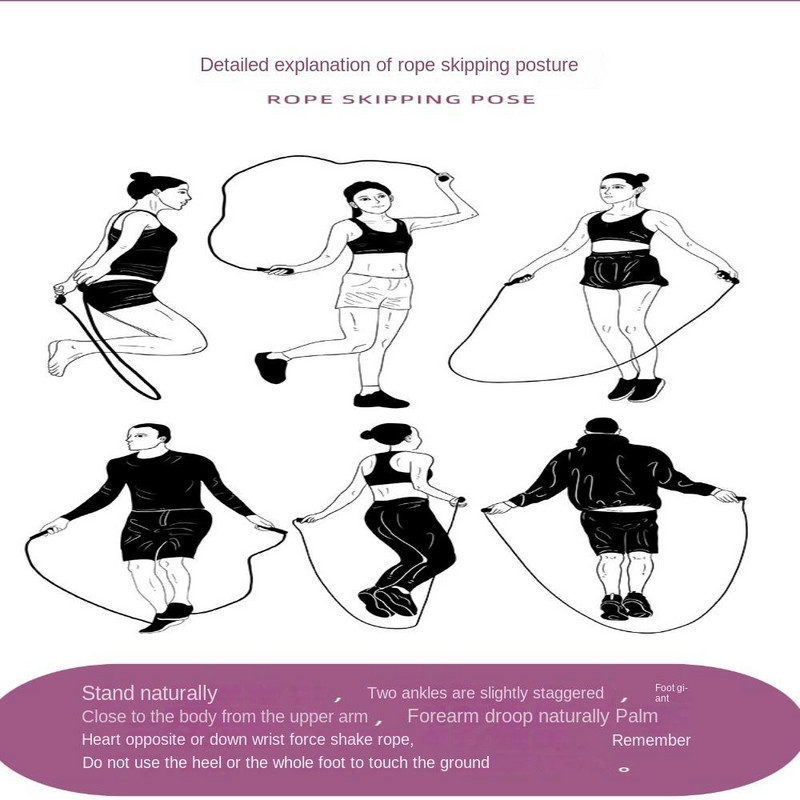 Reguleeritava pikkusega segmenteeritud fitness-hüppenöör, sõlmedeta, märgistatud pehme helmestega hüppenöör Kerge ja vastupidav