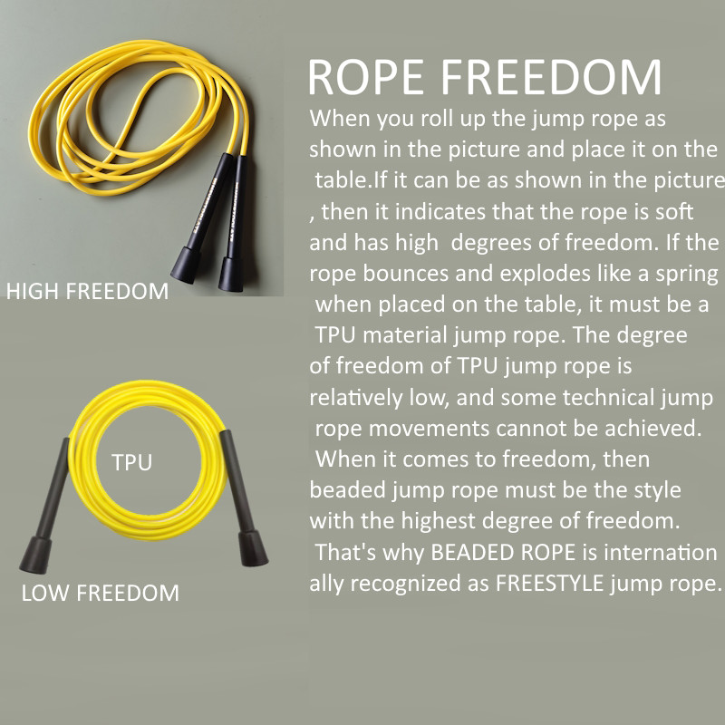 ÖTVÖZMÉNY (TPU+PVC vegyes) kötél puha hideg ellen -20 ℃ új anyag téli RA alakú fogantyú ugrókötél vacsora hosszú 3,2 méter