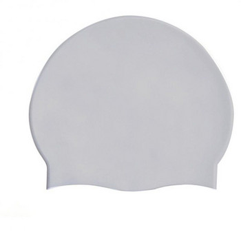 Плувна шапка за възрастни Унисекс Водоустойчива удобна силиконова шапка Плътен цвят Защита на ушите Водоустойчива тренировъчна шапка за плуване