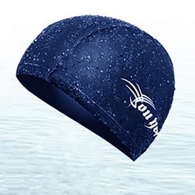 Мъжка платнена шапка за плуване за възрастни с висок ластик за покриване на дълга коса Висококачествена водоустойчива шапка за плувен басейн Защитава ушите