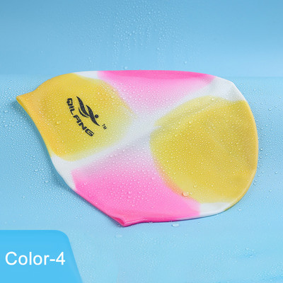 1 DB szilikon úszó női férfi vízálló rugalmas gél, fül hosszú haj védő medence kalaphuzat felnőtt gyermekek számára