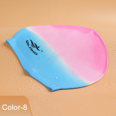 1 DB szilikon úszó női férfi vízálló rugalmas gél, fül hosszú haj védő medence kalaphuzat felnőtt gyermekek számára