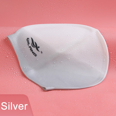 1 DB szilikon úszó női férfi vízálló rugalmas gél, fül hosszú haj védő medence kalaphuzat felnőtt gyermekek számára