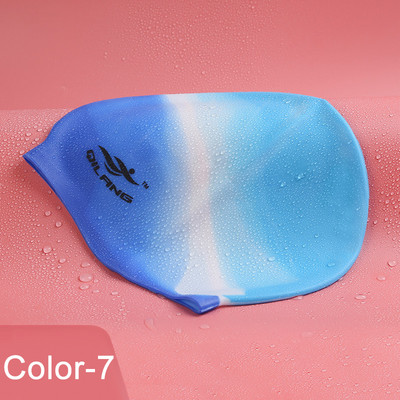 1 DB szilikon úszó női férfi vízálló rugalmas gél, fül hosszú haj védő medence kalaphuzat felnőtt gyermekek számára